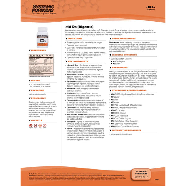 Ds - DIGEST S Systemic Formula