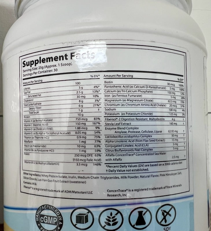 Pure Vitality Nutritional Protein Vanilla Shake