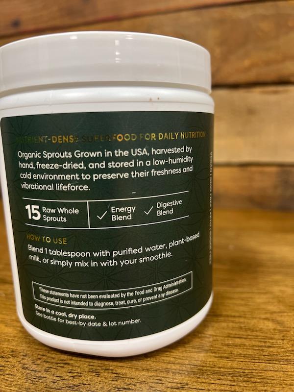 Global Healing Organic Super Greens Powder Blend - Greens Superfood Powder with 15 Raw Whole Sprouts - Delicious Green Juice Smoothie Mix for Daily Nutrition - Non-GMO, Gluten-Free Greens Supplements