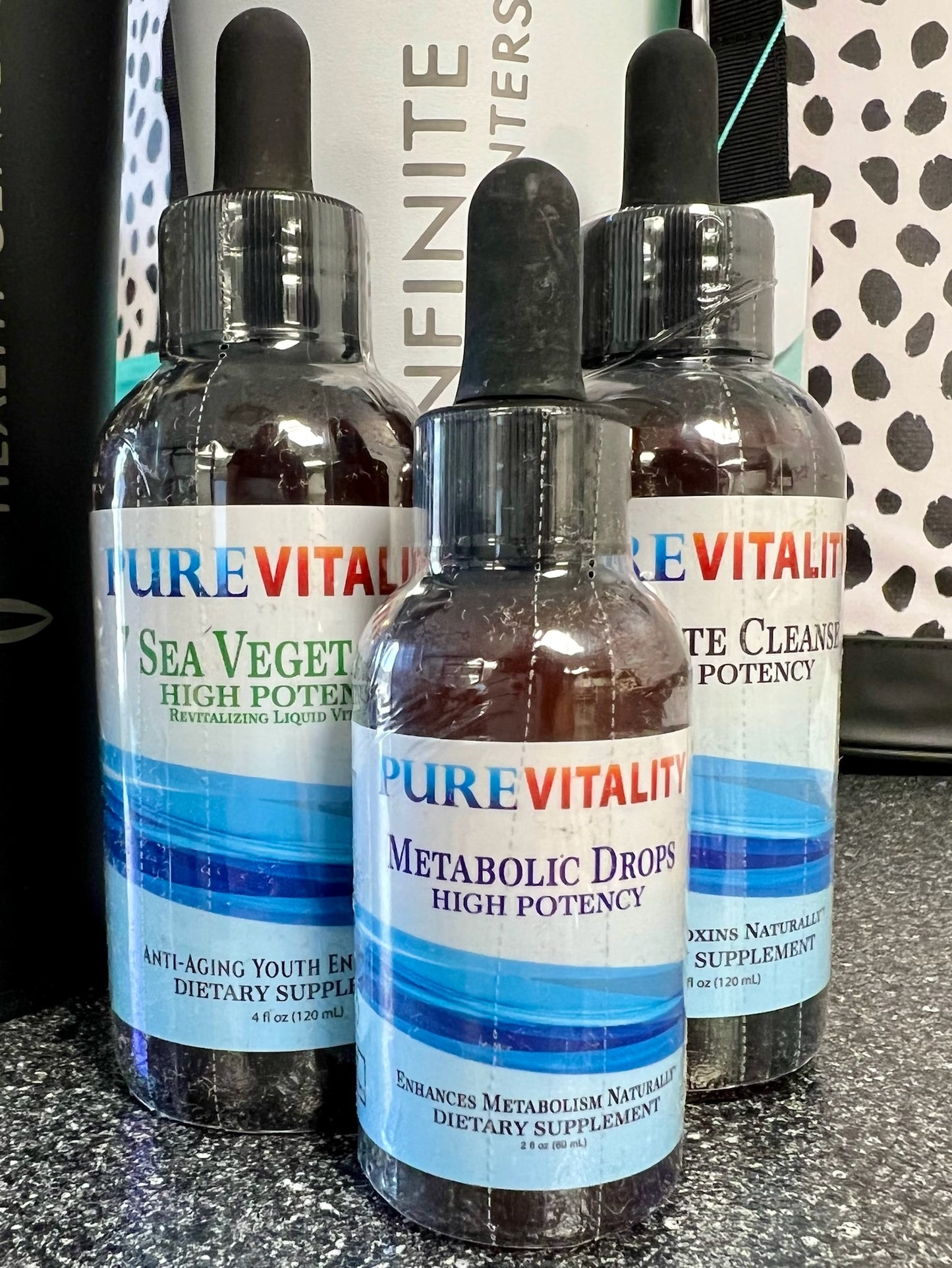 MEMBERS ONLY PUREVITALITY BUNDLE of DROPS (Metabolic, Ultimate Cleanse & 7 Sea Veg for Members Only)